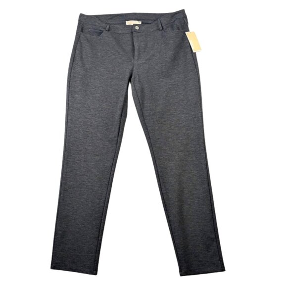 Michael Kors Ponte Pant Basics Womens 14 Derby Gray Pockets NWT $89.50 - Picture 1 of 11
